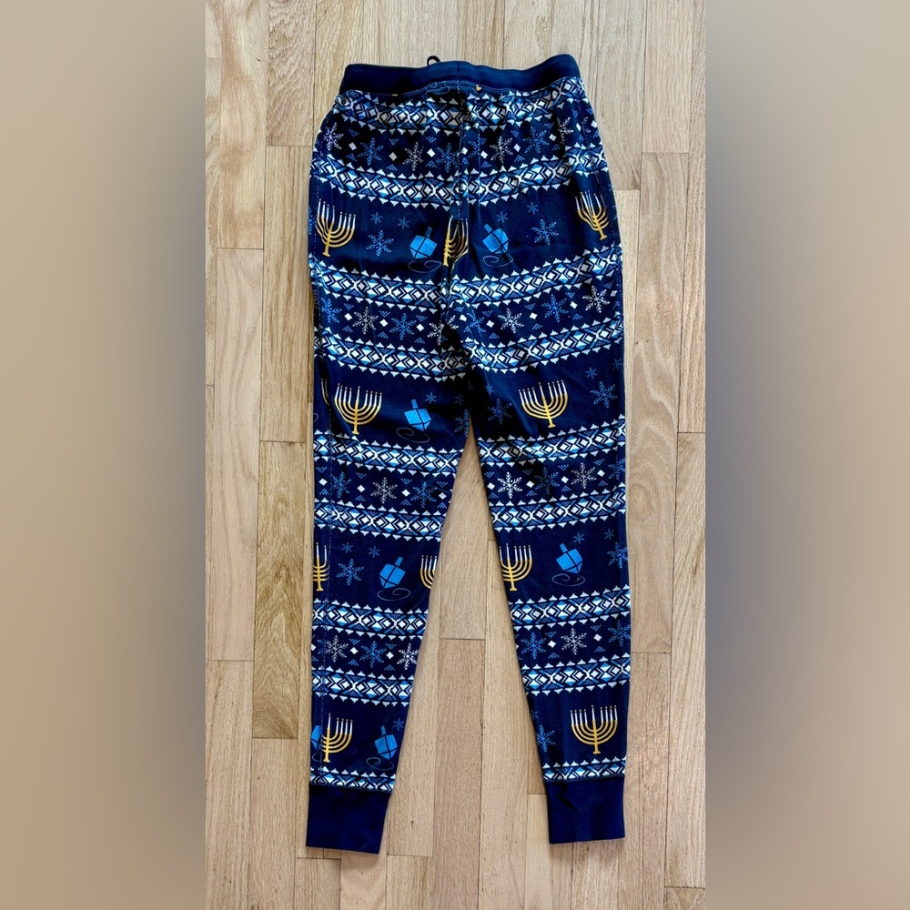 Hanna Andersson Hanukkah Pajamas Women XS V-Neck Dreidel Menorah Fair Isle Set - Picture 8 of 8